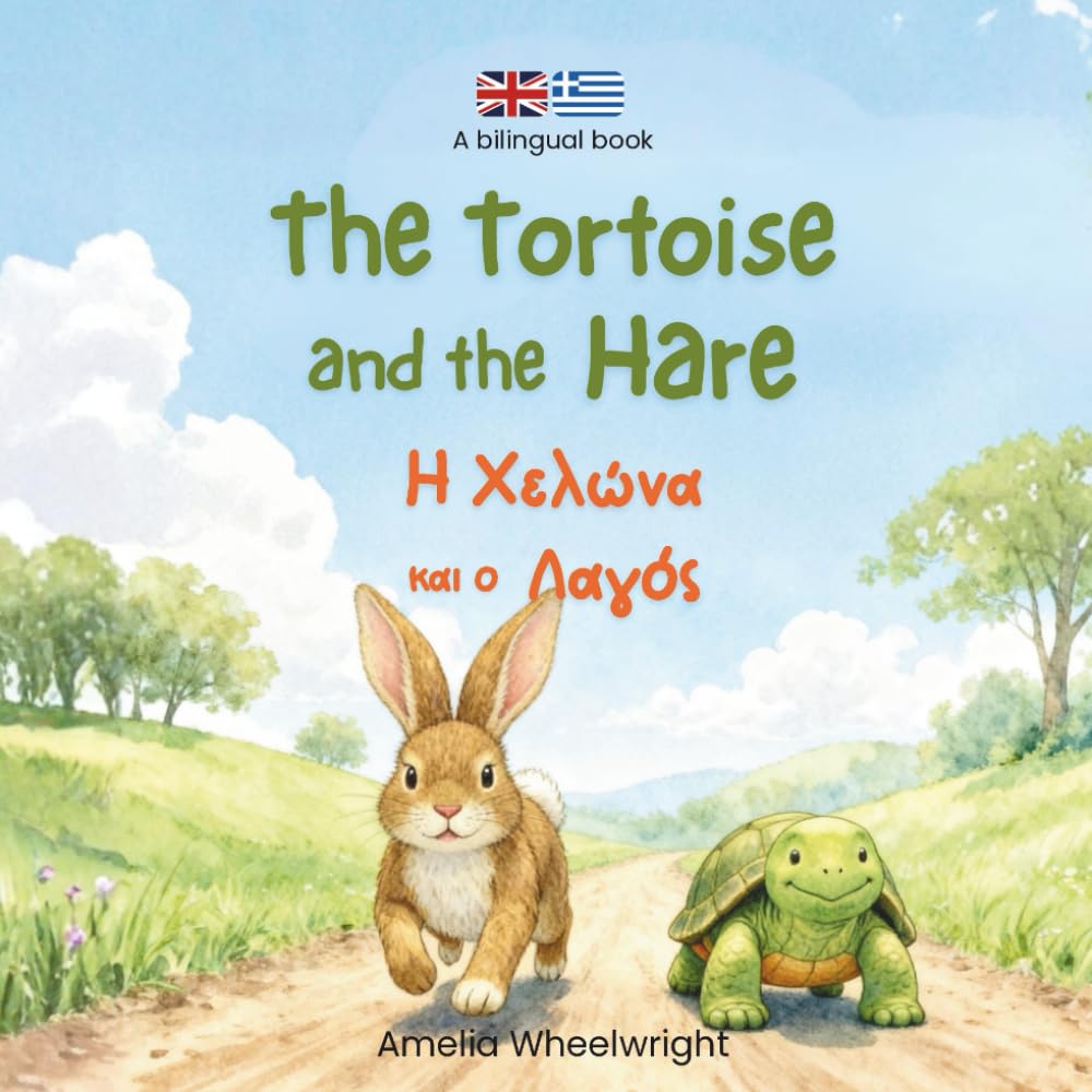 The Tortoise & The Hare (Η Χελώνα και ο Λαγός) – Greek English Bilingual Book for Kids: Classic Aesop’s Fable for Ages 3–7 - Dual Language Learning Picture Book (Bilingual Greek Aesop's Fables)