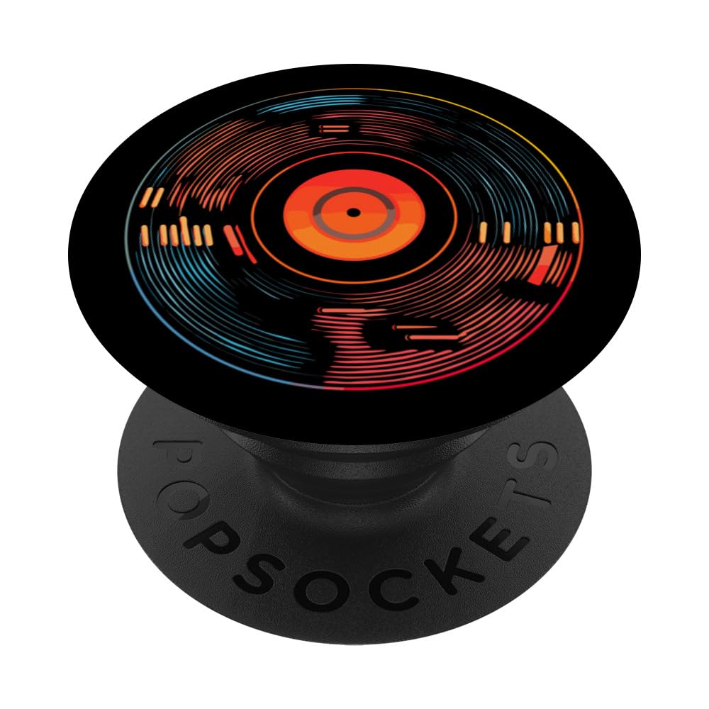 Vintage Vinyl Record Retro Music PopSockets Adhesive PopGrip