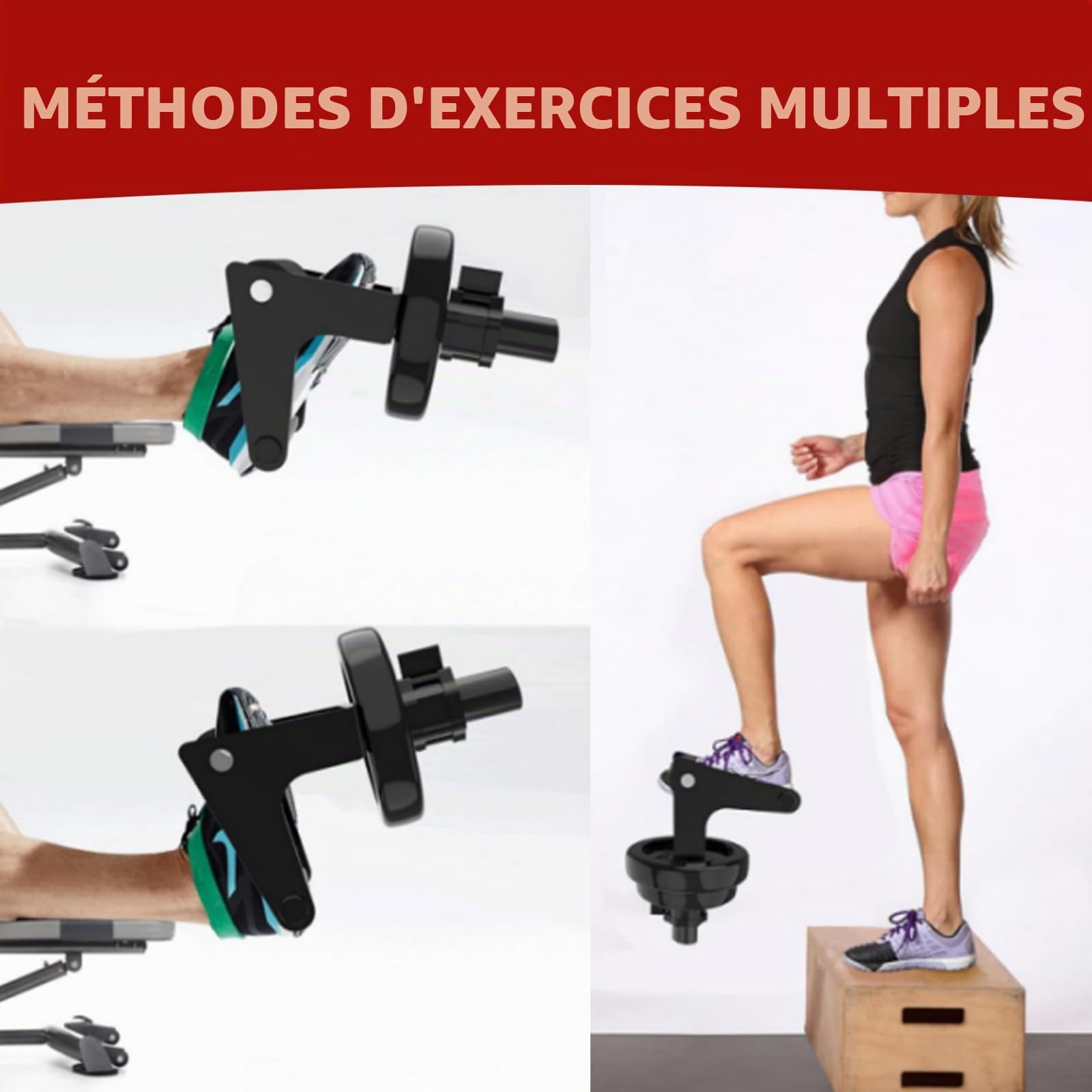 Solo Tib Bar Tibialis Trainer Tibialis Bar Genoux sur les orteils Équipement Tibialis Raise Tibia Dorsi Machine d'entraînement pour mollets Équipement d'entraînement pour mollets de 2,5 cm
