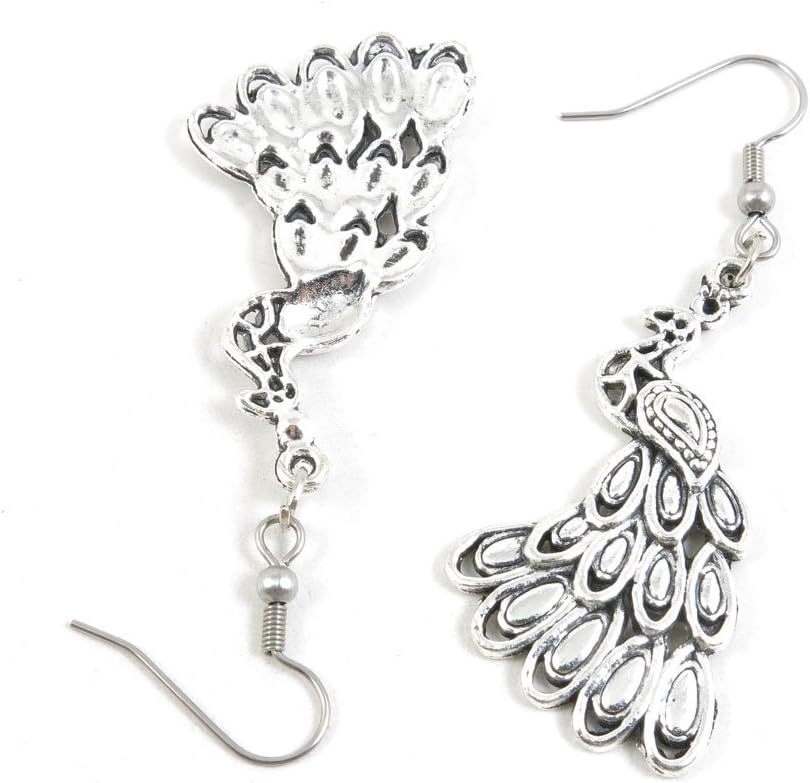 25 Pairs Peacock Ear Hooks Earring Supply Jewelry Making Charms G6MW3