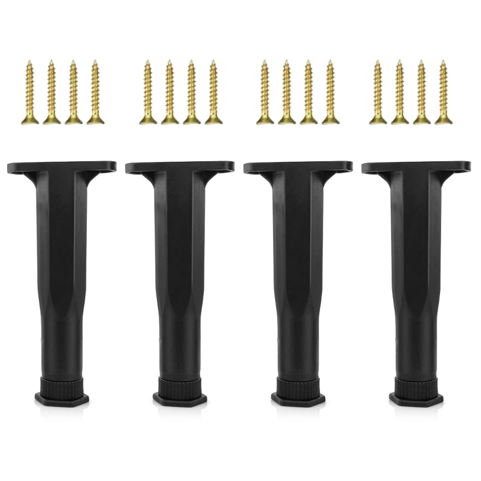 4Pcs Adjustable Height for Various Types Simple Setup Furniture Leveling Feet with Nonslip Base