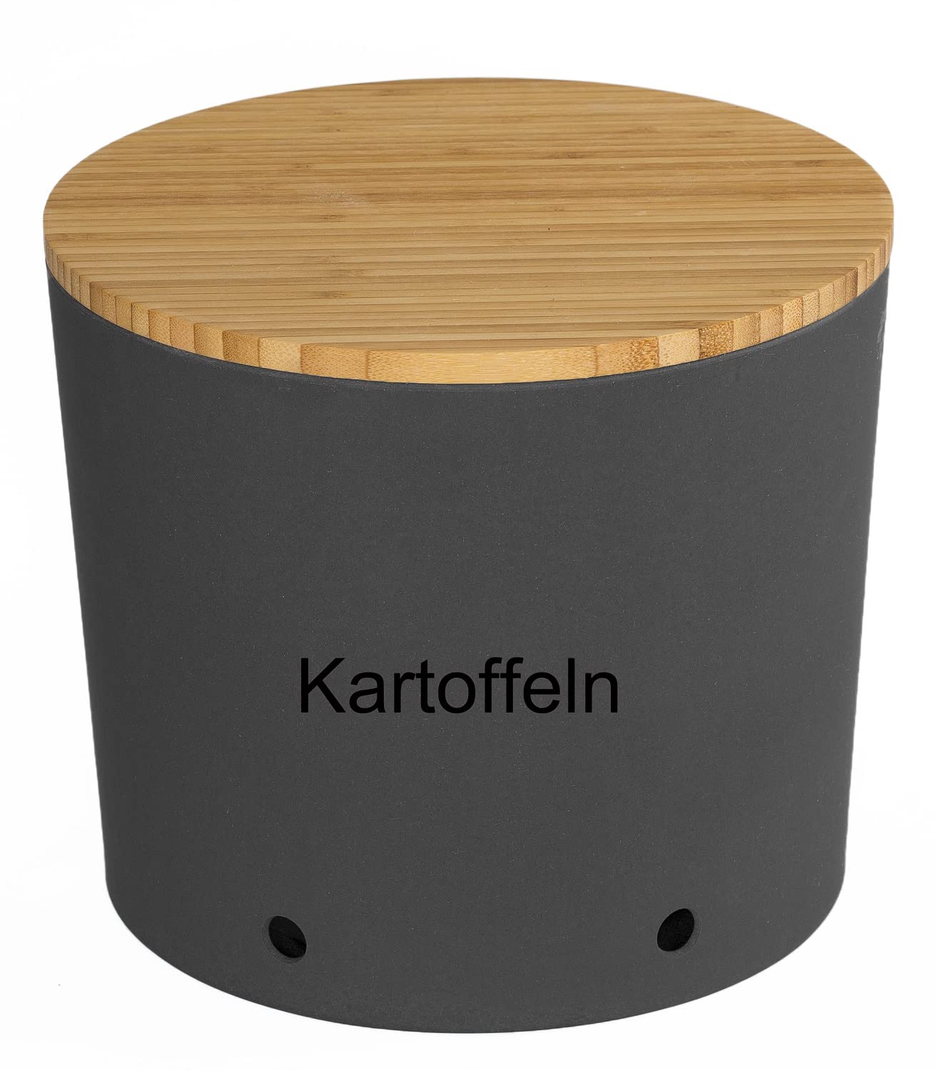 LS-LebenStil Nature-Design Kartoffeltopf 23x20cm Grau Schiefer Made in Germany Aufbewahrungsbox Vorratsdose