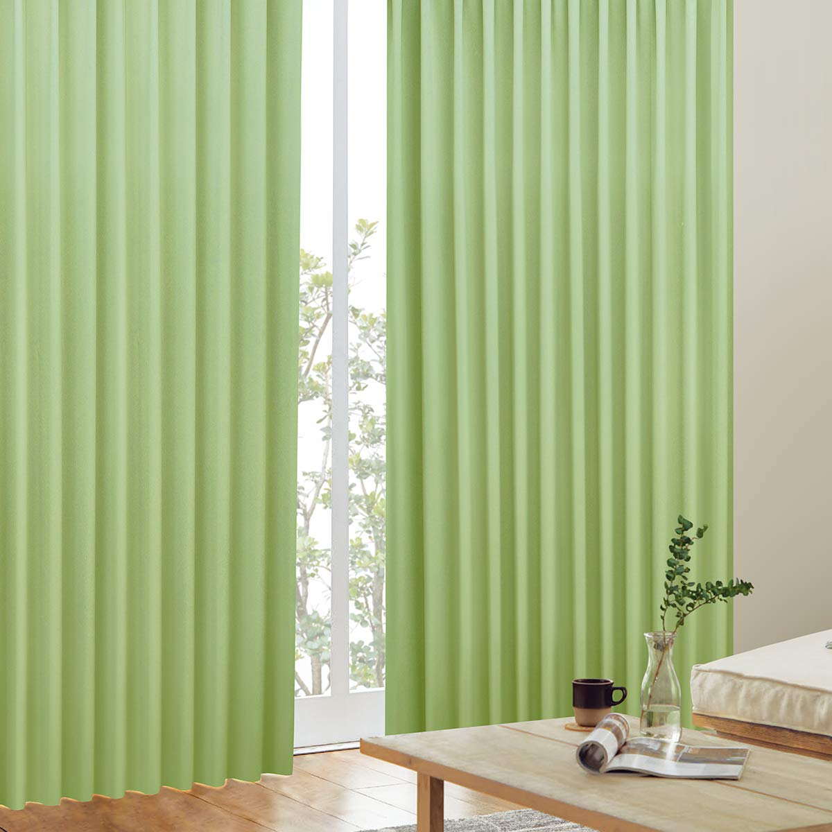 Amazon｜カーテンくれない 「K-wave-D-plain WS縫製」 1級遮光