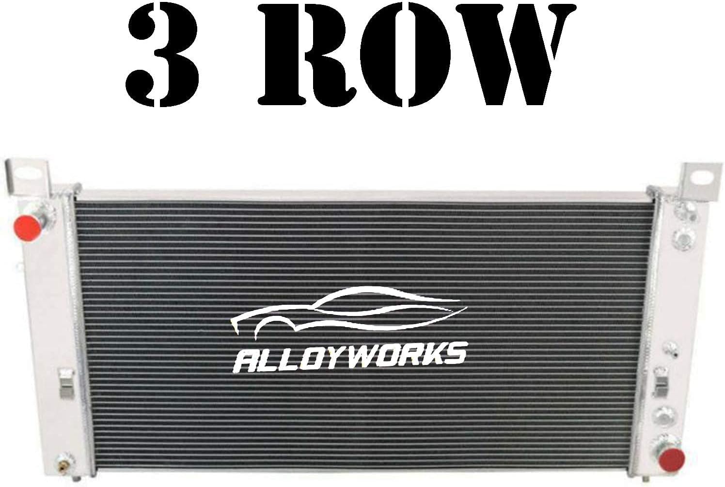 ALLOYWORKS OEM# 2334 All Aluminum Radiator for 1999-2012 Chevrolet GMC Yukon Silverado Suburban 4.8L 5.3L, 3 Row 28" Core