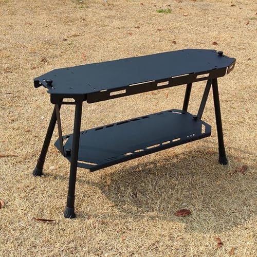 Table de camping pliable en aluminium portable 66x21cm