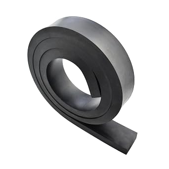 3/4 Inch Thick Neoprene Rubber Strips and Heavy-Duty Solid Rubber Rolls, Sheet for DIY Gasket, Warehouse, Pads, Seals, Weather Stripping, Flooring 2 Inch Wide, 5 Feet Long