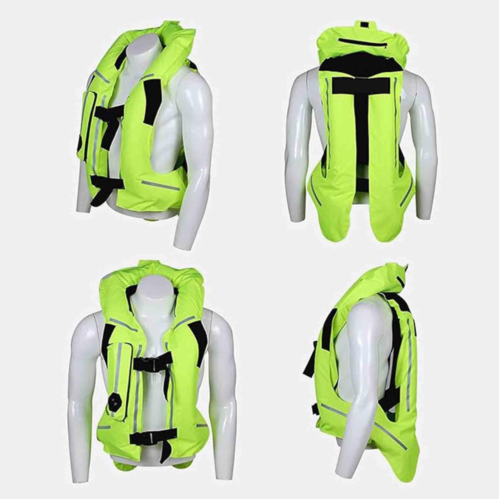 Chaleco de seguridad inflable reflectante para motocicleta para hombres y mujeres, equipo de protección transpirable ajustable para motocross, regalo ideal para ciclismo