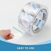 Vista 3 de OWLKELA 36 rollos de repuesto de cinta de embalaje, 1.88 pulgadas x 60 yardas, cinta de embalaje para envío, cinta de embalaje transparente, cinta