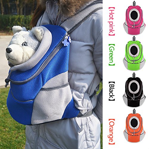 SmileyEU Pet Dog Outdoor Backpack Head Out Portable Travel Carrer Backpack Hiking Shoulder Bag