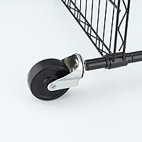 Vista 5 de Ruedas giratorias resistentes de 3 pulgadas, ruedas de vástago de rosca de 1/4 de pulgada a 20 para estanterías de alambre, ruedas de estante