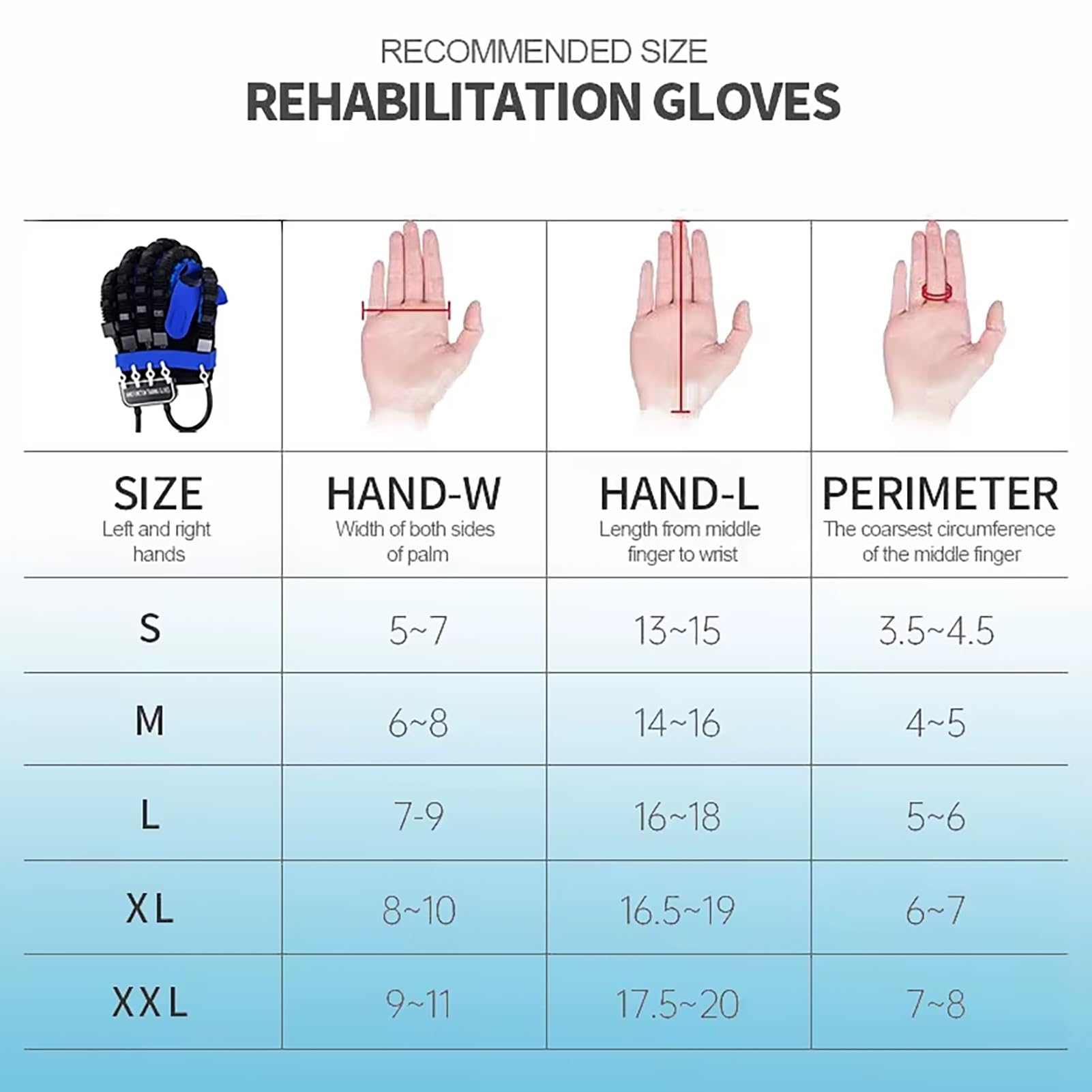 Guantes De Rehabilitación Robótica,hemiplejía Y Accidente Cerebrovascular Órtesis De Dedo,Equipo De Entrenamiento Para Aliviar Calambres(Right,X-Large)