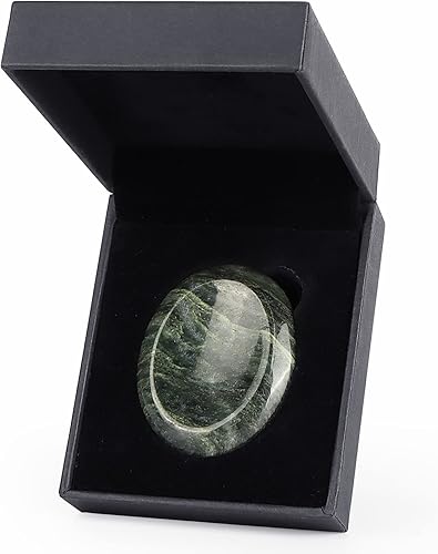 Miniatura 8 de Artistone Piedra de preocupación de jaspe verde de 2.0 pulgadas para la ansiedad, cristal y curación, piedras preciosas ovaladas pulidas para el