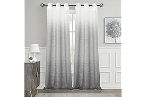 Central Park Ombre Rayon Blend Heavy Linen Texture Window Curtain Panel