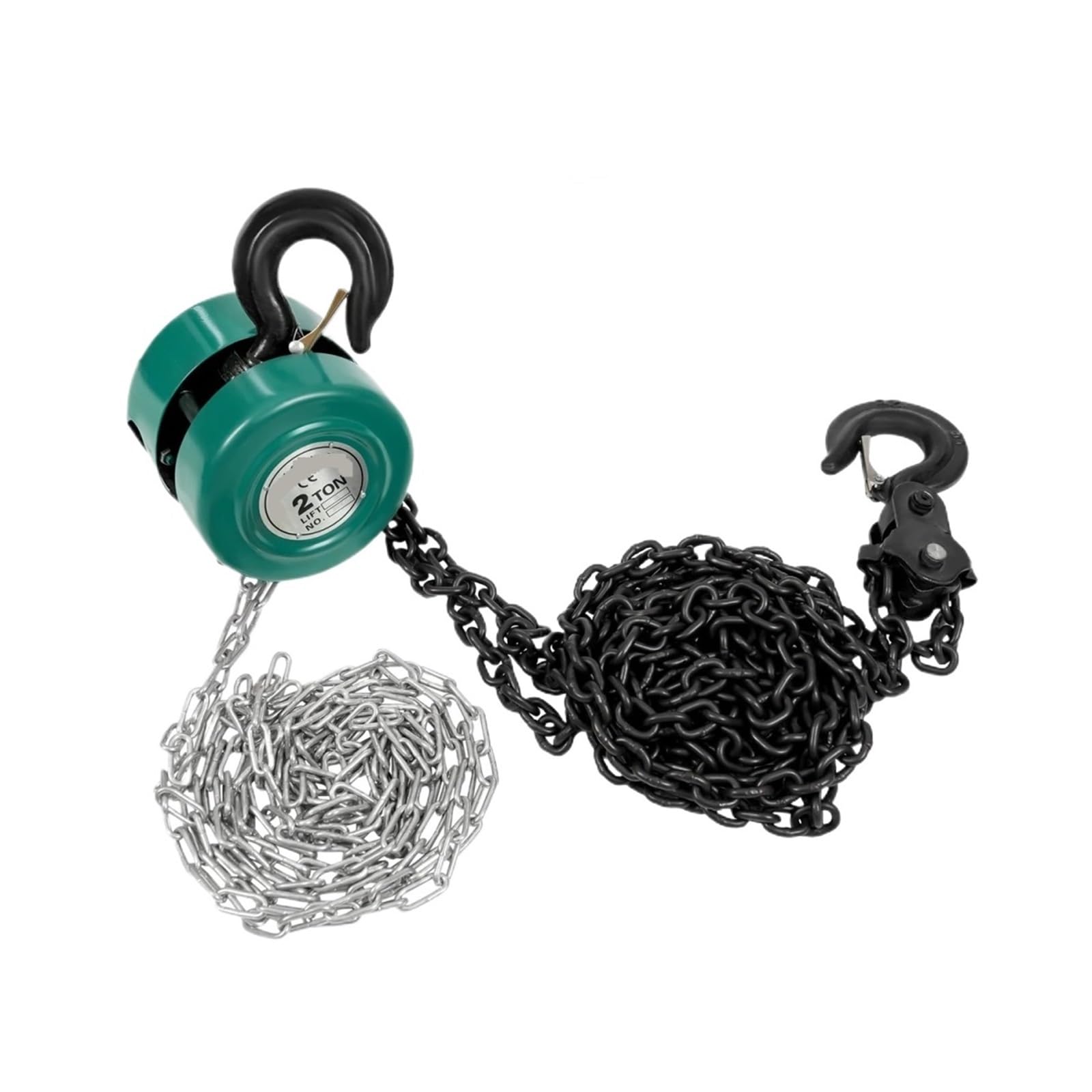 Elektrischer Hebezeug-Stützarm 3 m 2T Handkettenzug, manueller Hub, Manganstahl, 360°-Hakenhubhöhe für den Fabrik- und Garagenbau(Green)