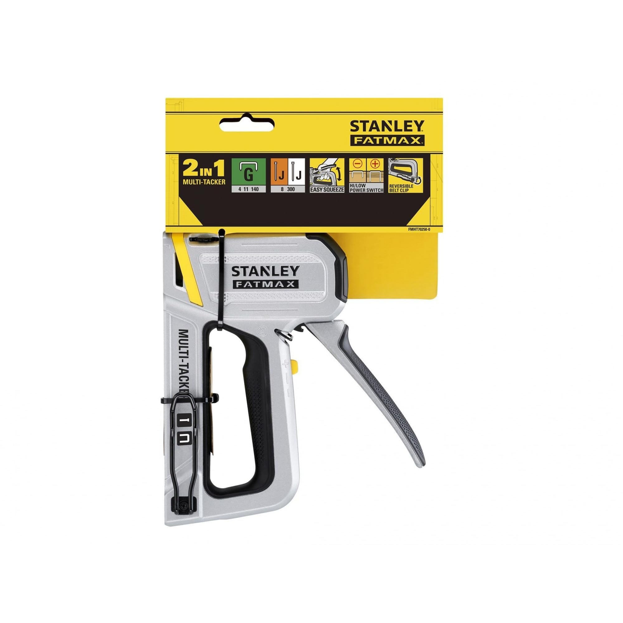 STANLEY FATMAX 2-en-1 Grapadora Multiuso, Trabajo Pesado, FMHT70250-0