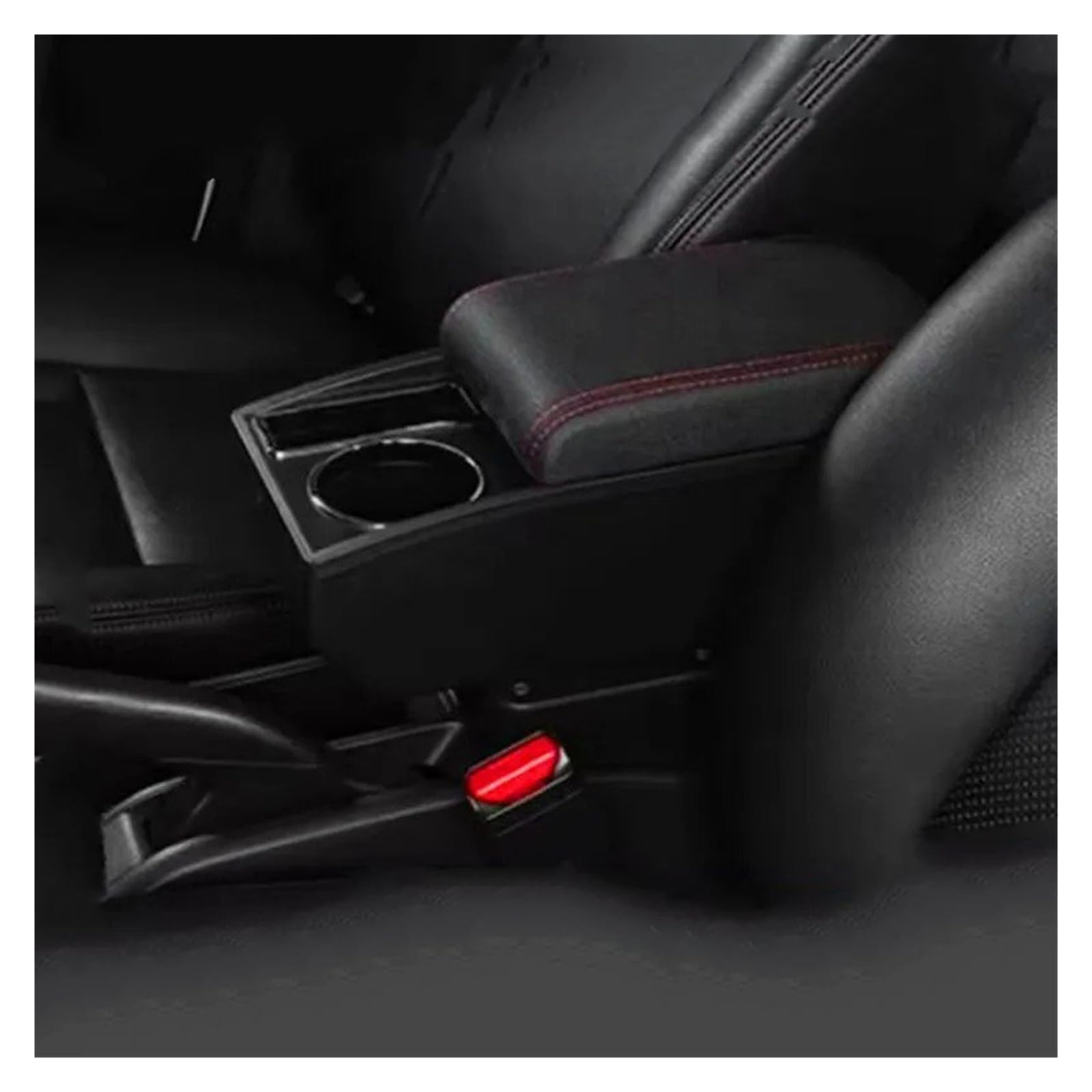 Auto Poggia Braccio Per Clio 5 Bracciolo Box Auto Portabicchieri Centrale Accessori Retrofit Dedicati(N1 red line No USB)