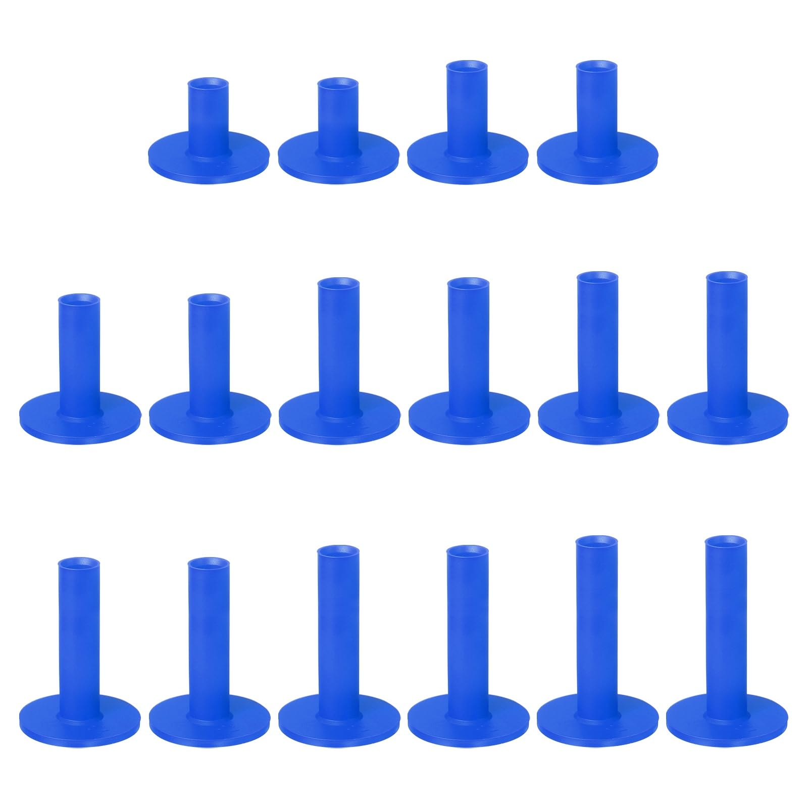 YELARXI Rubber Golf Tees for Mats, 8 Size & 8Pcs & Blue Unbreakable Golf Training Tees Simulator Practice-Fitting for (Indoor Outdoor Practice Backyard Home Office Driving Range)