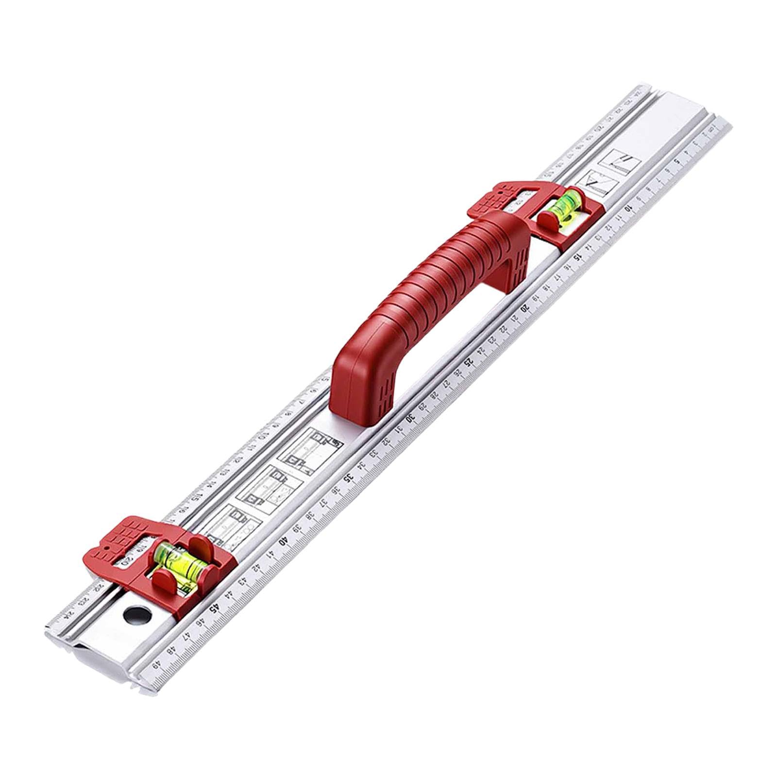 Ronyme Picture Wall Hanging Tool with Levels,Leveling Tool Portable Measuring Ruler for TV Horizontally Vertically Artworks, 50cmx6cm