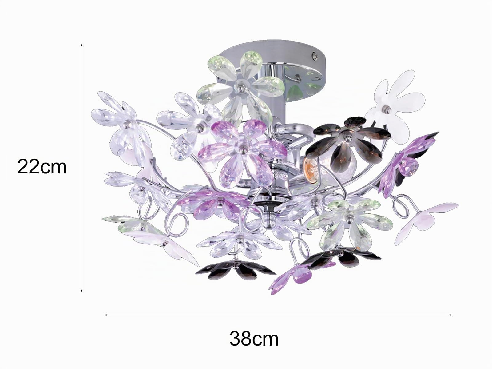 Reality R20012017 Flower Applique, 40 W, Multicolore, Diametro 38 cm
