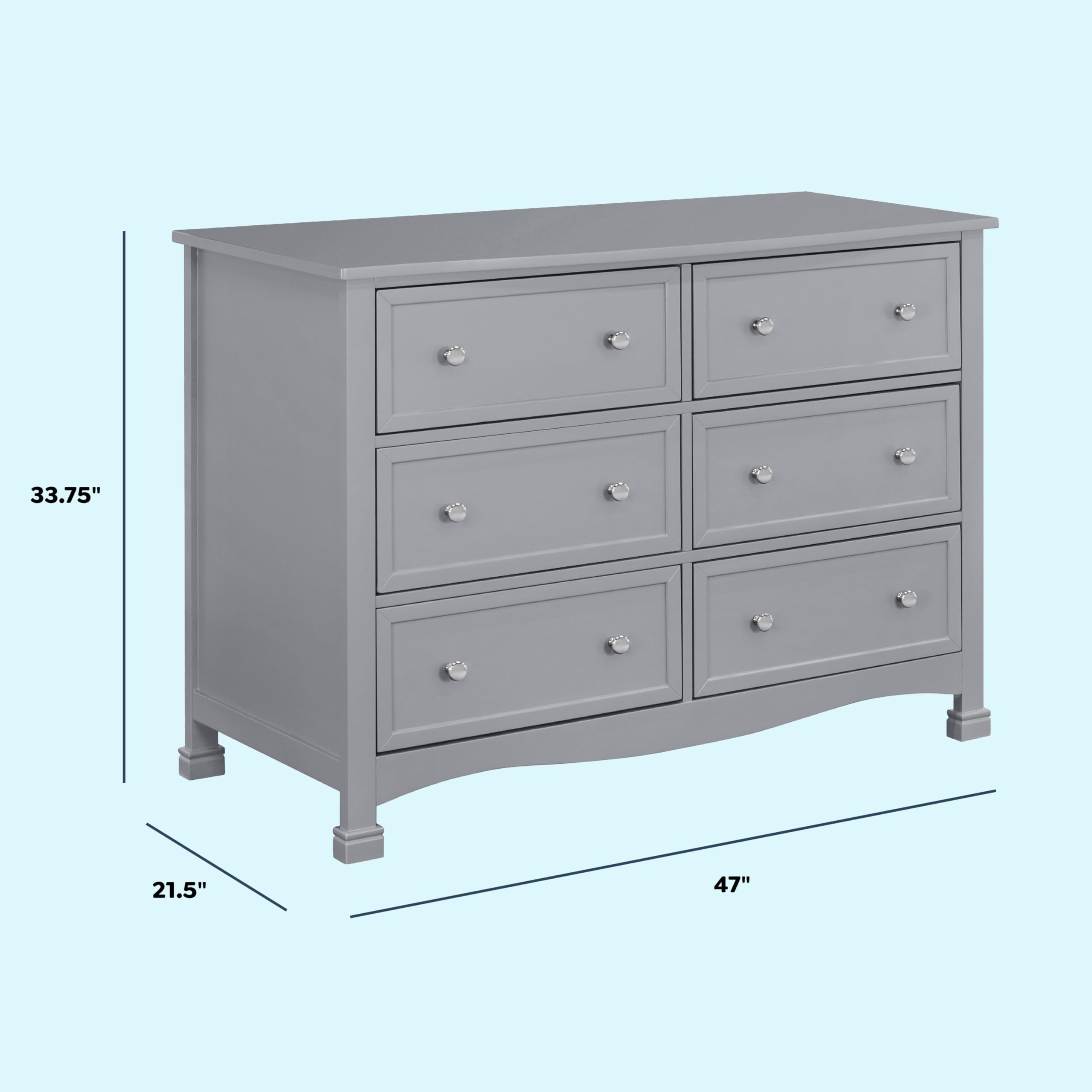 Amazon.com : Davinci Kalani 6-Drawer Baby Dresser for Nursery - Wooden Double Chest of Drawers for Kids, Boys and Girls - Multi-Purpose Storage Dresser for Bedroom, Living Room & Hallway - Easy Amazon.com : Davinci Kalani 6-Drawer Baby Dresser for Nursery - Wooden Double Chest of Drawers for Kids, Boys and Girls - Multi-Purpose Storage Dresser for Bedroom, Living Room & Hallway - Easy