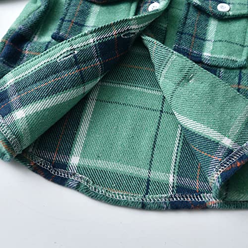 Toddler Boys Girls Shirt Coat Jacket Plaid Long Sleeve Kids Turn Down Collar Button Tops Clothes for Girls 10 to 124