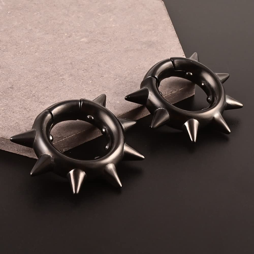 Vankula Pesos Dilataciones Orejas 1 Pare dilatador túnel Aro con Cono acero inoxidable Expansaor Piercing para Hombre Mujer 6mm 8mm