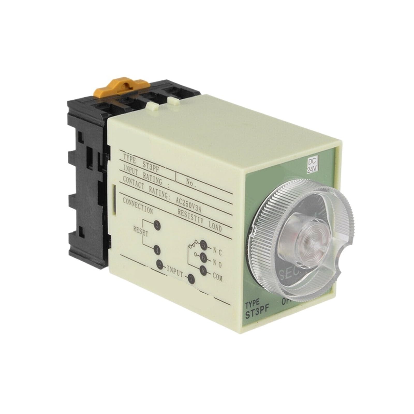 ICXLPMC 1PC ST3PF ST3 Time relay AC220V 60S Power Off Delay Timer Time Relay with Base Socket 8Pin