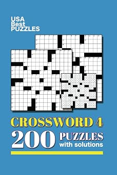 USA Best Crosswords 4 200 Puzzles Easy to Hard for Adults with solutions