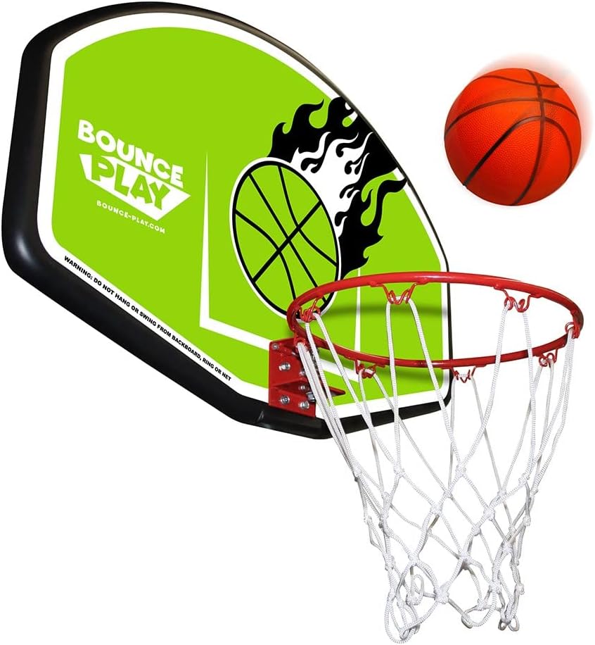 Universal Trampoline Basketball Pole, Hoop and Backboard - Fits All Major Brands with straight or angle poles