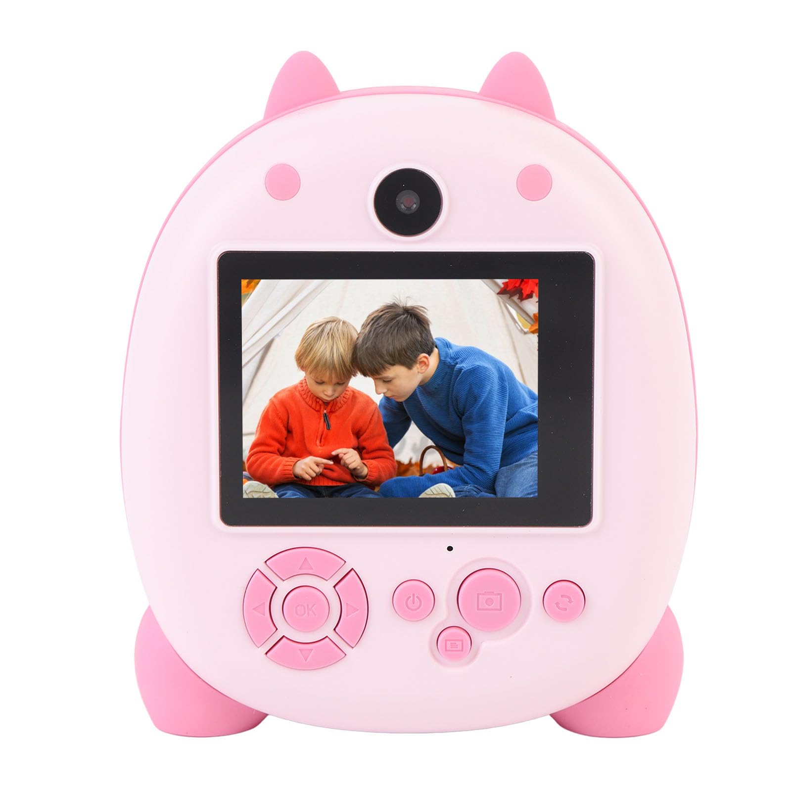 Cocoarm Macchina Fotografica Istantanea 48MP 1080P Doppia Lente con | Materiale ABS, Batteria Integrata da 1100 MAh, Ricarica Tipo C, Supporto per Schede di Memoria Fino a 64 GB, Include