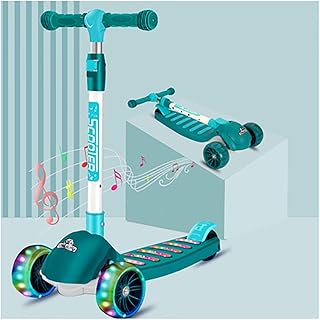 Scooters for Kids Scooters for Adults Lightweight Folding Light Up Kids Scooter 80kg Weight Capacity Adjustable Height Foldable Kick Scooters With flashing wheel Height adjustment 66cm~78cm