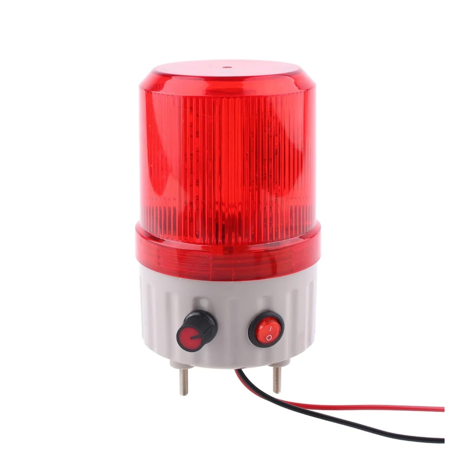 Przemysłowe światła ostrzegawcze 220 V, 24 V, światło włączane, czerwone, regulacja głośności, lampa alarmowa, obrotowa, migająca, lampa LED z dźwiękiem (12 V)