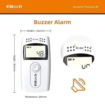 Elitech RC-4HC Temperature and Humidity Data Logger(10PCS), Temperature Recorder, 16000 Points, with External Sensor Reusable