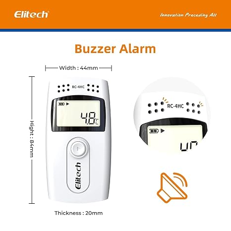 Elitech RC-4HC Temperature and Humidity Data Logger(10PCS), Temperature Recorder, 16000 Points, with External Sensor Reusable