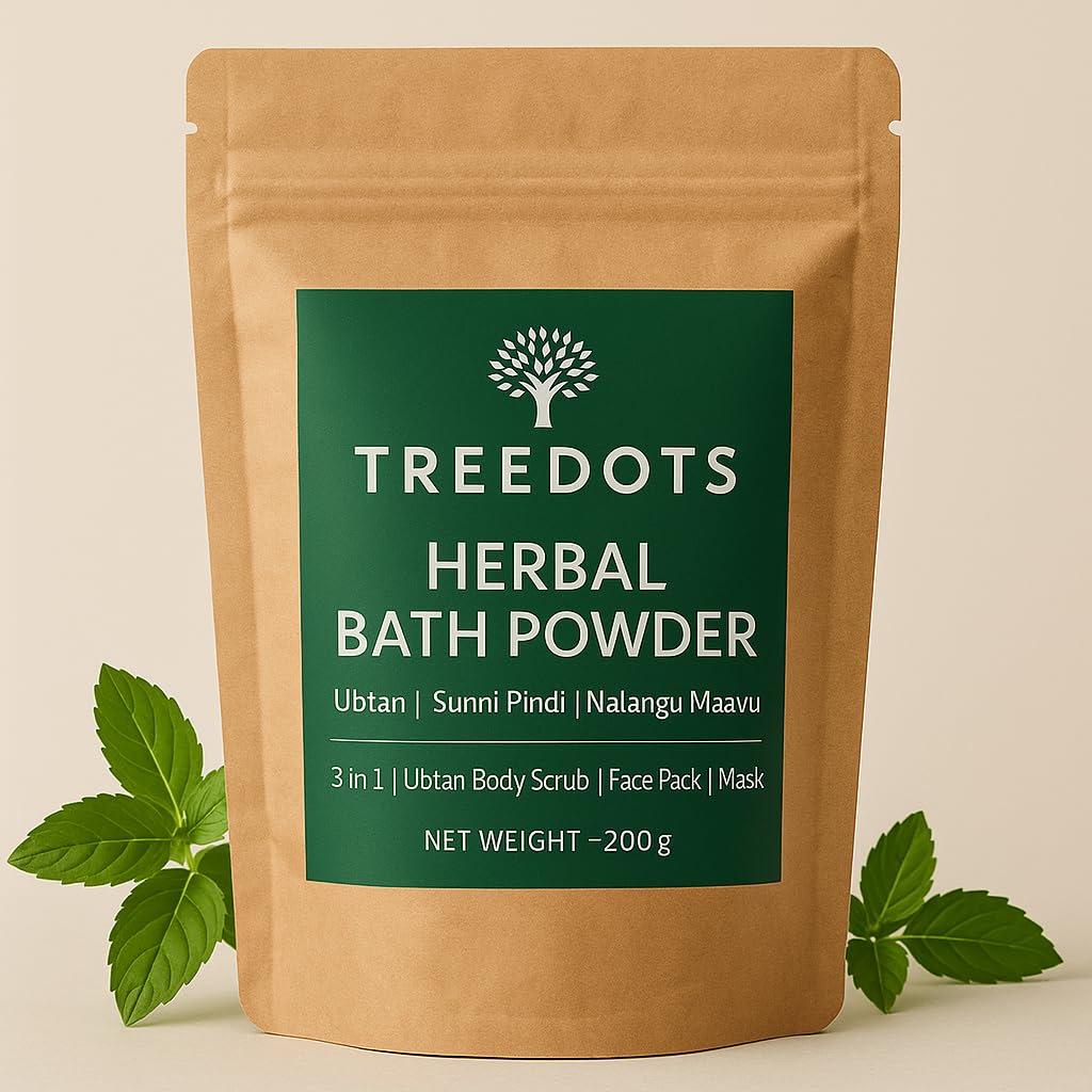 Treedots Sunnipindi Powder, Ubtan Powder - 3 in one | Ubtan Body Scrub | Face Pack | Mask (200g), for Women, Baby, Body, Men, Skin Whitening (Sunni pindi, Nalangu Maavu, Sugandhi Utane, Utne, Uttan)-image-48