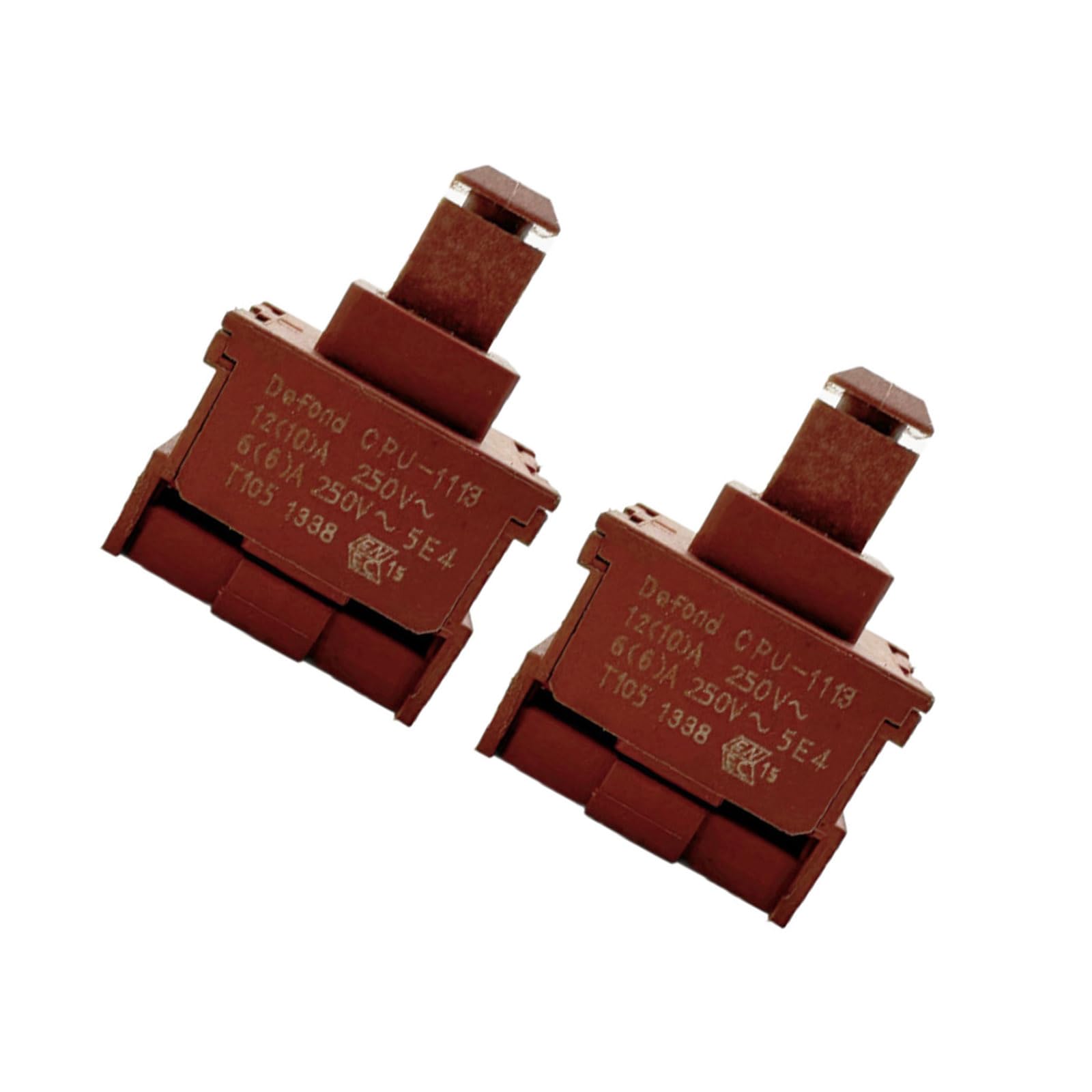 Peiiwdc Multipurpose 12A 250V Push Button Switches CPU-1113 Auto Locking 2 Pin Power Switches Locks Button for Water Heater for Water Heater