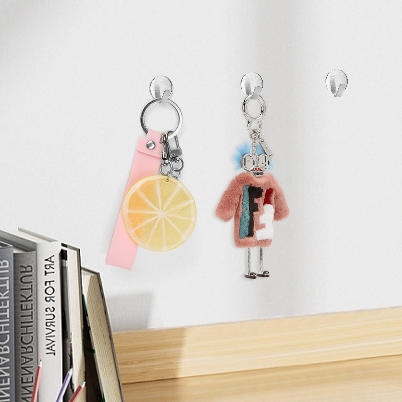 Set 30 Ganci Adesivi SRJQXH - Acciaio Inox, Rotondi, Per Chiavi E Asciugamani, Senza Foratura