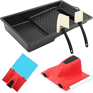 Paint Edger with Trim and Touch-Up Pad, Corner Walls & Ceilings Pad Painter Easy-to-Use Edge Painting Tool 6-Inch Painting Wall Edges Paint Pad Set for Home Interior High Ceiling