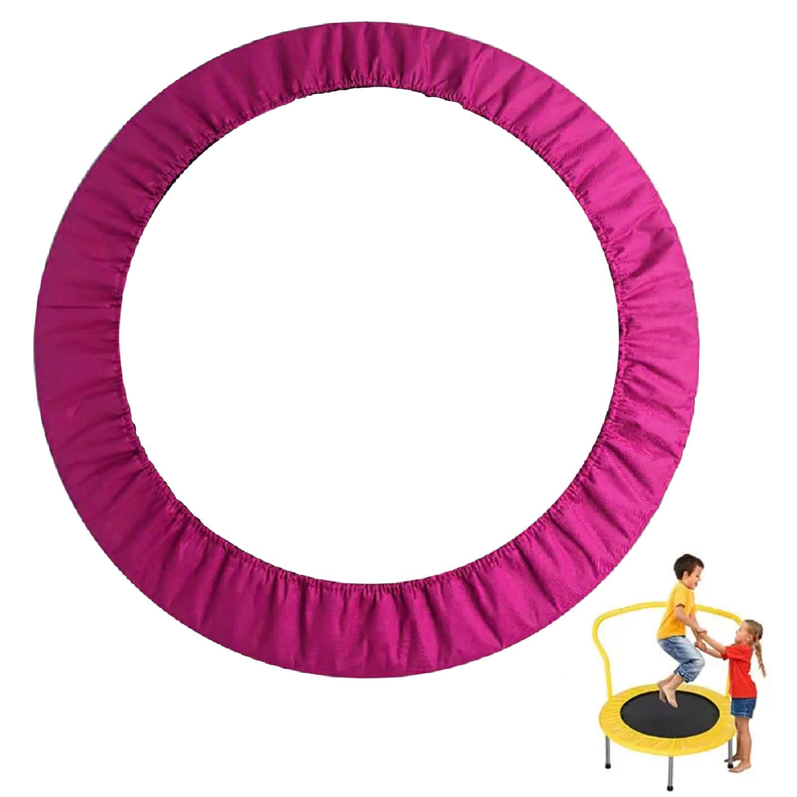 Hmtbet Trampoline Replacement Safety Pad, Safety Guard Spring Cover Edge Protection,Trampoline Cloth Cover Mini Fitness Trampoline Skirt for Children,Pink,36in 0.91M 6holes