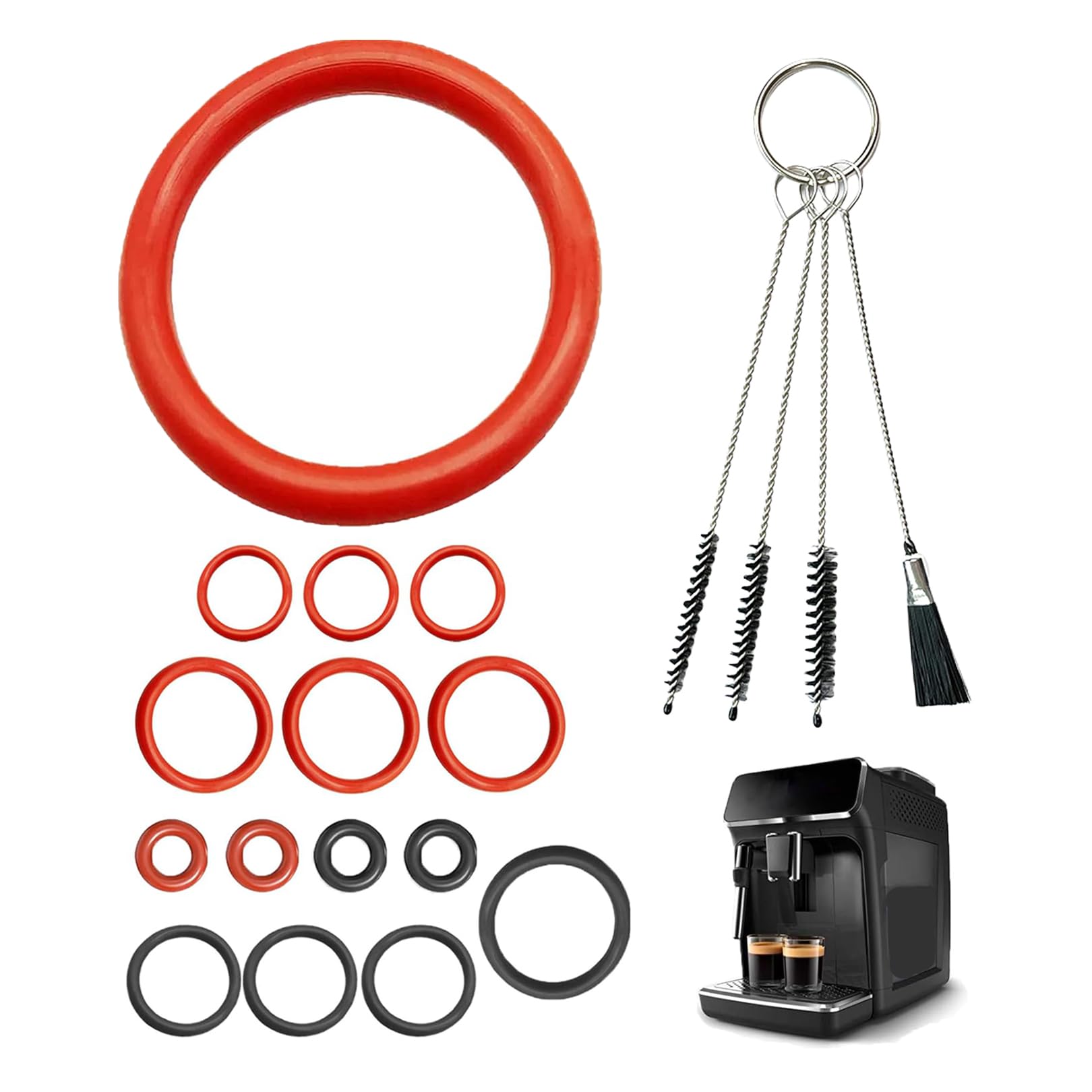 SKB Set Guarnizioni Per Macchine Da Caffè Philips/Saeco | Con Tubo Grasso 6g | Ricambio Originale - 6