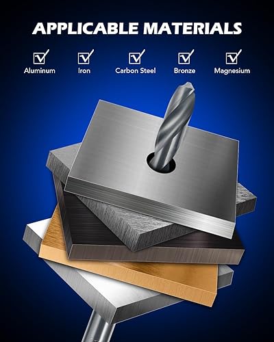 Miniatura 8 de Orion Motor Tech Kit de reparación de roscas SAE de 131 piezas, kit de helicoidal de taladro HSS estándar, 14 "516" 38 "716" 12 "