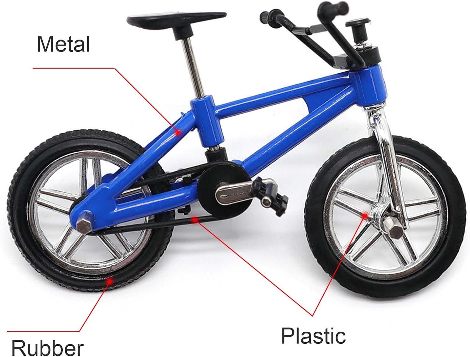 Mini Bike Bicycle Accessories Model Toys for 1/10 Scale RC Crawler Car SCX10 TRX4 Tamiya CC01 D90 D110 (Yellow)