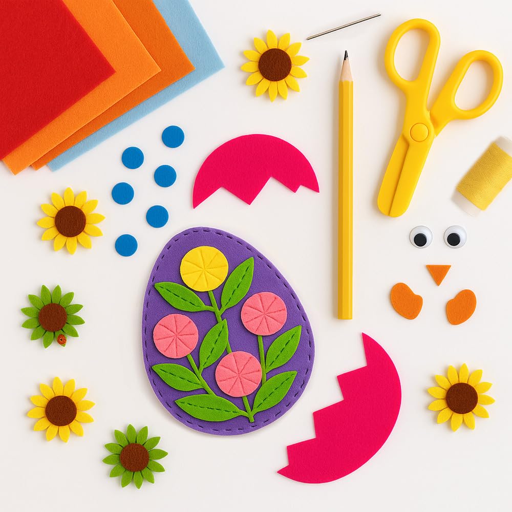 40PCS Felt Sheets, 8" x 12" Assorted Colors Felt Fabric 1mm Thick Felt Squares Felt Fabric Sheets Nonwoven Fabric Squares for Crafts Sewing DIY Patchwork DIY School Projects Home Party Decoration