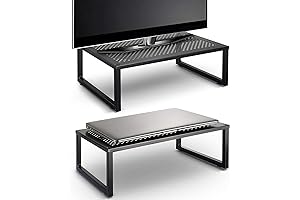 Dual Monitor Stand Metal Riser for Laptops, PCs