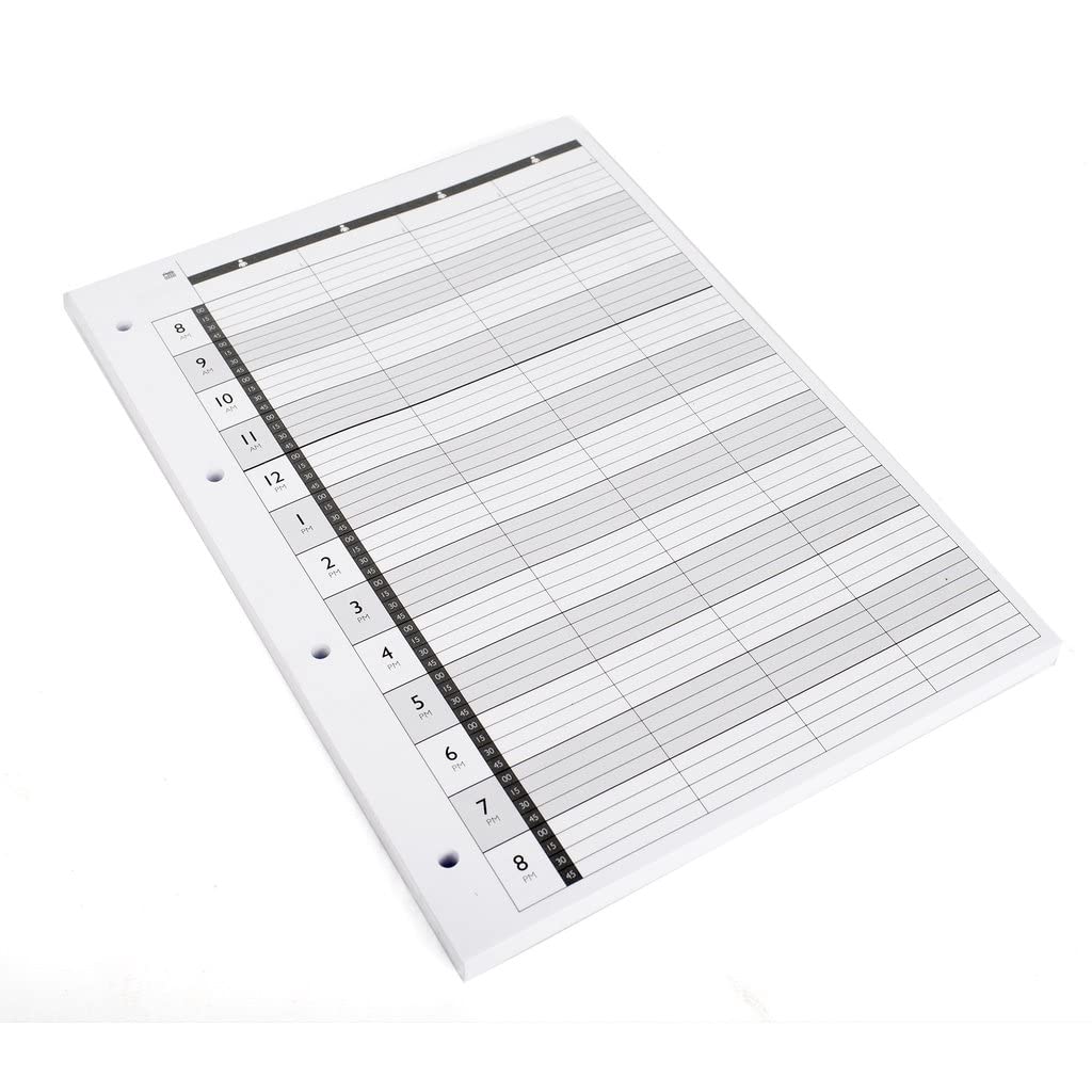 Agenda Loose Leaf Appointment Refill Pages 4 Column 4 Hole LL4 (100)