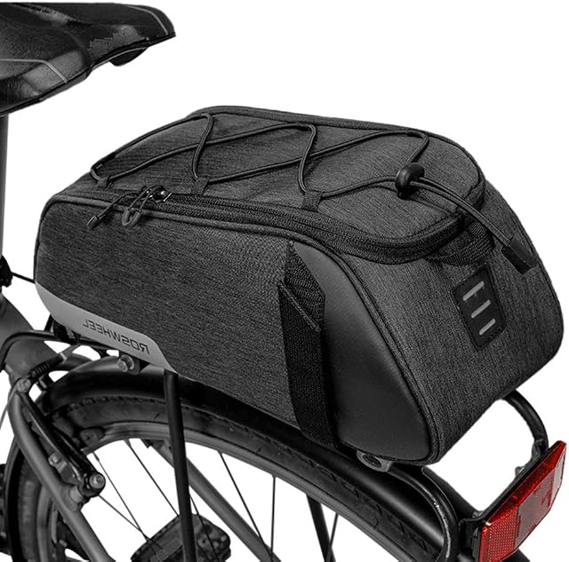 Lixada Bike Rear Rack Bag 7L/8L Multifunctional Bike Pannier Bag Waterproof Cycling Trunk Bag Handbag Shoulder Bag