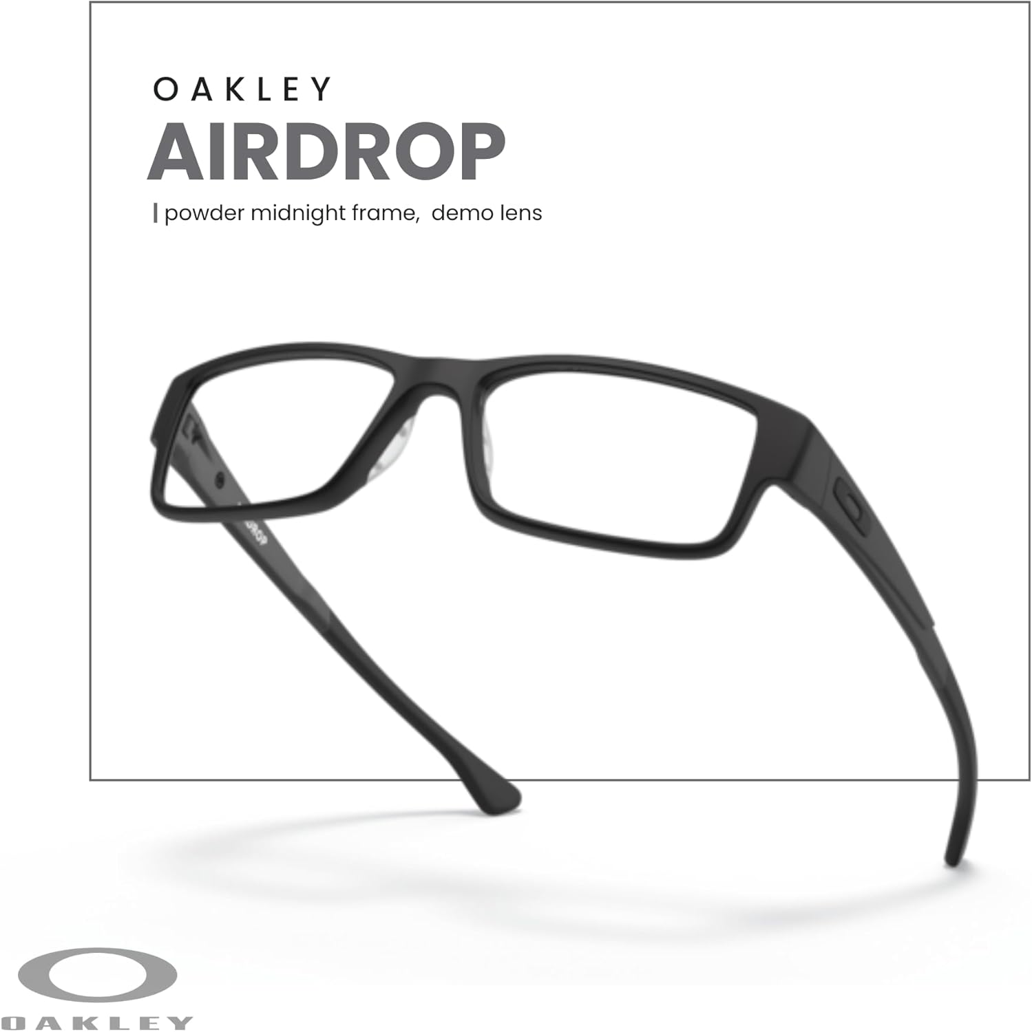 Oakley Airdrop OX8046 Rectangle Eyeglasses for Men+ Bundle Accessory Leash Kit, Microfiber Pouch Satin Black 53 (Large) image 5 of 6 B09T3S34MF