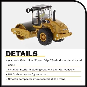 Amazon.com: Diecast Masters 1:87 Scale Caterpillar CS56 Smooth