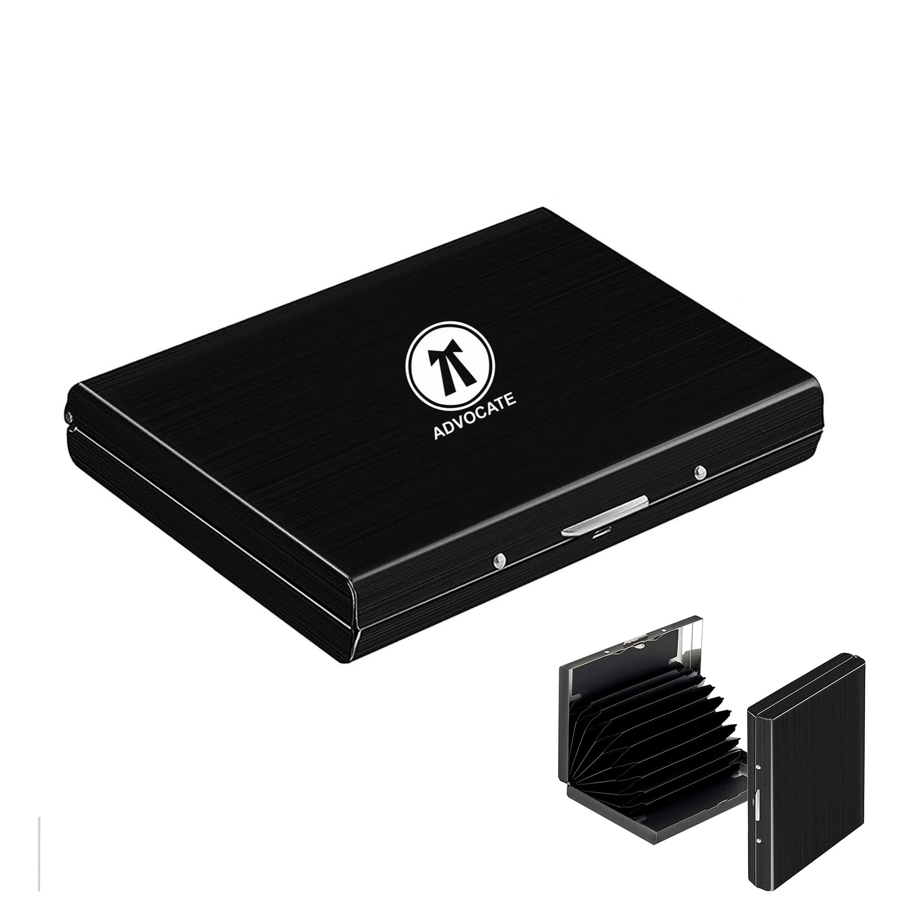 Advocate Logo Metal RFID Blocking Credit Card Wallet with 6 Slots Card Holder-image-10