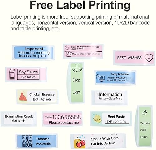 Miniatura 8 de XXXDXDP Label Maker Machine Mini Pocket Thermal Label Printer All in BT Connect DIY Date Journal Study Sticker